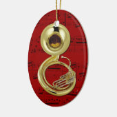 Versiering - Sousaphone (Tuba) - Kies uw kleur Keramisch Ornament (Links)