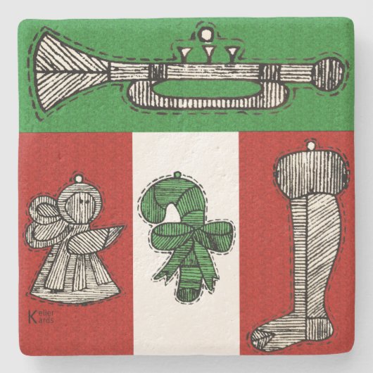 versiering stenen onderzetter (Voorkant)