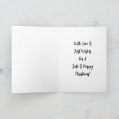 Versiering Ster Eigen naam Vergrot Kerstfeest Bedankkaart (Binnen)