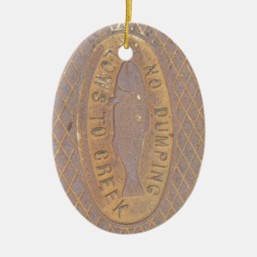 Versiering - Stroom naar Creek Keramisch Ornament (Voorkant)