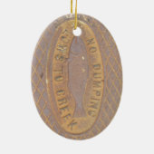 Versiering - Stroom naar Creek Keramisch Ornament (Achterkant)