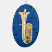 Versiering - Tuba - Kies uw kleur Keramisch Ornament (Links)
