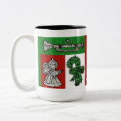 versiering tweekleurige koffiemok (Links)