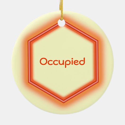 Versiering - Vacanct of Bezet Keramisch Ornament (Achterkant)