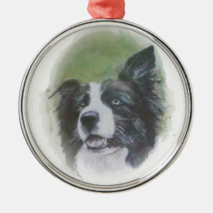 Versiering van afbeeldingsrand Collie Metalen Ornament