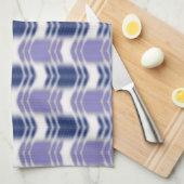 Versiering van blauwe lijnen in blauw. theedoek (Quarter Fold)