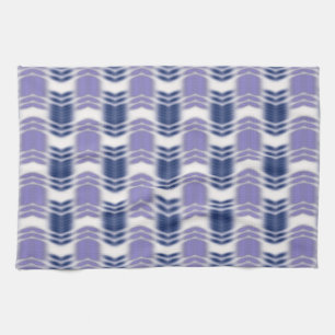Versiering van blauwe lijnen in blauw. theedoek