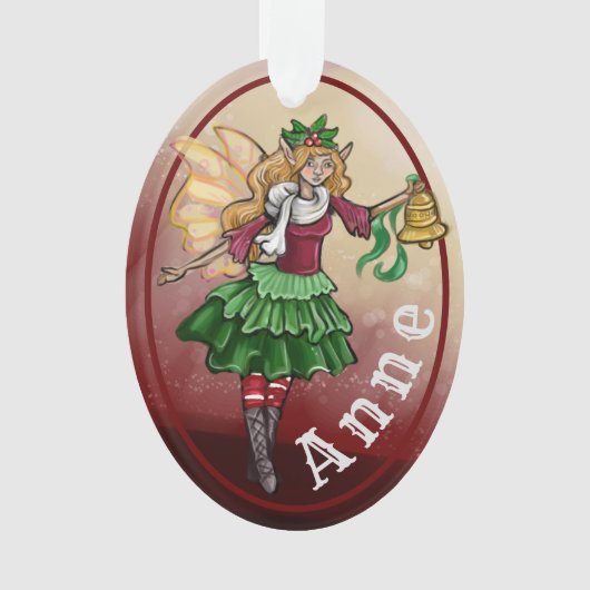 Versiering van de aangepaste naam van Magical Kers Ornament (voorkant)