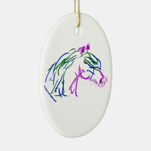 Versiering van de kerstboomkop keramisch ornament (Rechts)