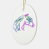 Versiering van de kerstboomkop keramisch ornament (Links)