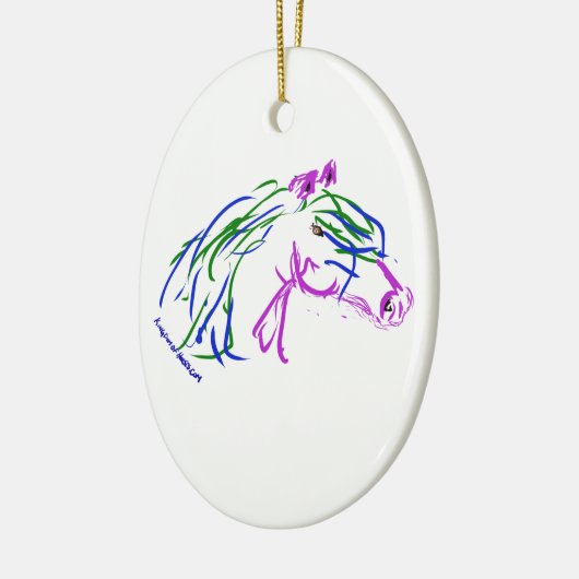 Versiering van de kerstboomkop keramisch ornament (Links)