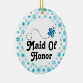 Versiering van de kerstbruiloft van Honor Gift Keramisch Ornament (Rechts)