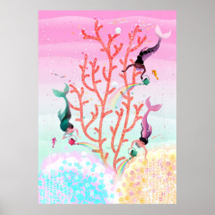 Versiering van de Koraaltuin voor kinderen Poster