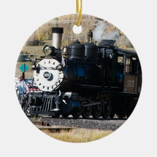 Versiering van de stoommotor keramisch ornament (Voorkant)