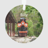 Versiering van de treinmotor ornament (achterkant)