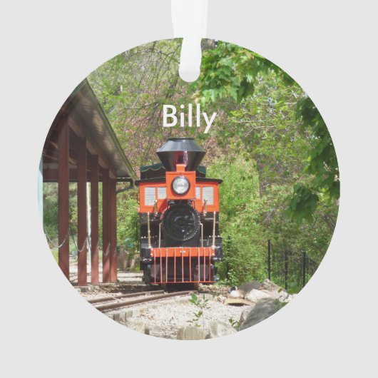 Versiering van de treinmotor ornament (achterkant)