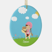 Versiering van gepersonaliseerd bruin paard keramisch ornament (Rechts)