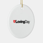 Versiering van Logo op de dag van het leven Keramisch Ornament (Rechts)