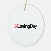 Versiering van Logo op de dag van het leven Keramisch Ornament (Links)