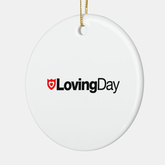 Versiering van Logo op de dag van het leven Keramisch Ornament (Links)