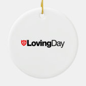 Versiering van Logo op de dag van het leven Keramisch Ornament (Achterkant)