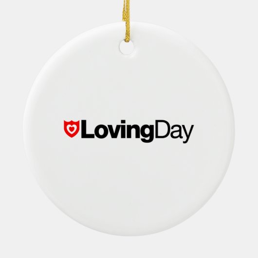 Versiering van Logo op de dag van het leven Keramisch Ornament (Achterkant)