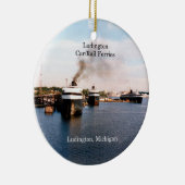 versiering van Ludington Car/Rail Ferries Keramisch Ornament (Rechts)
