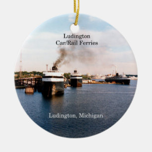 versiering van Ludington Car/Rail Ferries Keramisch Ornament