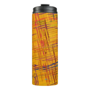 Versiering van olie. Vibrant dynamic art. 2d i Thermosbeker