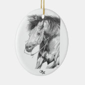 Versiering van snijpaarden keramisch ornament (Rechts)