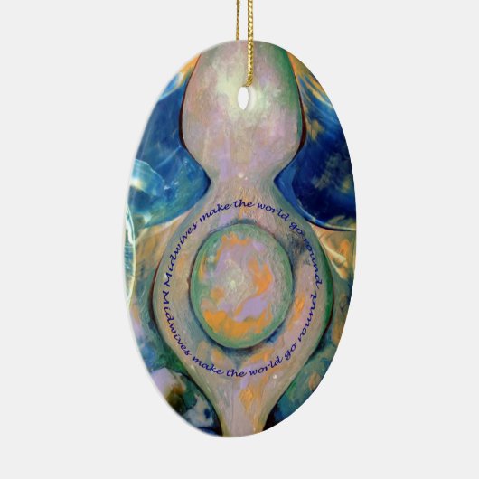 versiering van vroedvrouw keramisch ornament (Rechts)