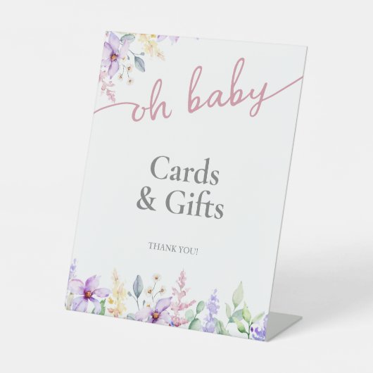 Versiering van wilde Baby showers Reclamebord Met Voetstuk (Voorkant)