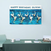 versiering van zwemverjaardagsfeestjes spandoek (Beurs)