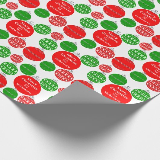 Versiering Versiering Kerst van Douane Naam Cadeaupapier (Hoek)