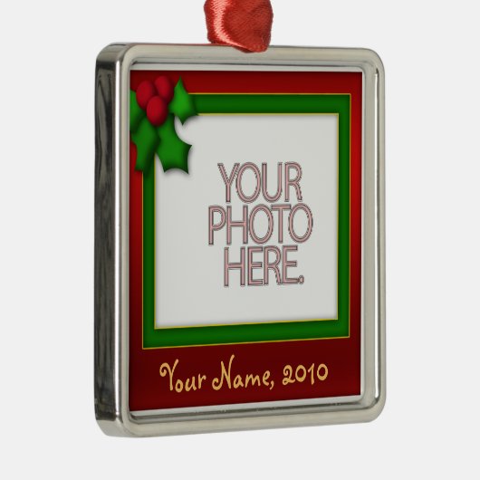 Versiering, Vierkant Premium, Sjabloon, voeg je pi Metalen Ornament (Rechts)