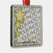 Versiering, Vierkant Premium, Sjabloon, voeg je pi Metalen Ornament (Rechts)