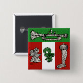 versiering vierkante button 5,1 cm (Voorkant /achterkant)