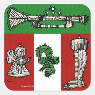  versiering vierkante sticker