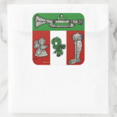  versiering vierkante sticker (Tas)