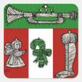  versiering vierkante sticker (Voorkant)