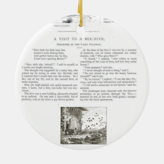 Versiering voor artikelboekbijen keramisch ornament (Achterkant)