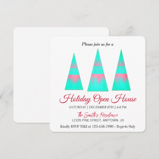 versiering voor de kerstboom Kerstkaart (Voorkant / Achterkant)