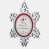 Versiering voor vrolijk kerstfeest - Voeg gewoon n Tin Sneeuwvlok Ornament (Rechts)