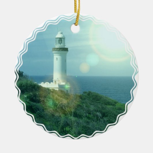 Versiering vuurtoren keramisch ornament (Voorkant)
