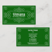 Versiering - wit op groen 006600 visitekaartje (Voorkant / Achterkant)