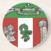  versiering zandsteen onderzetter (Voorkant)