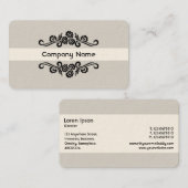 Versiering - Zwart en lichtgrijs (goud) Visitekaartje (Voorkant / Achterkant)