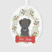 versiering zwart laboratorium ornament (voorkant)