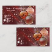 Versieringen en sterren visitekaartje (Voorkant / Achterkant)