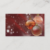 Versieringen en sterren visitekaartje (Achterkant)